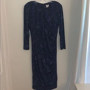 Midi blue printed dress